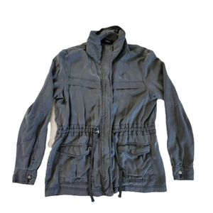 Gray Utility Military Jacket